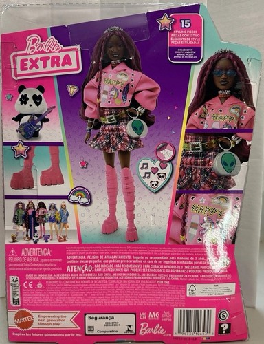 Barbie  Extra Doll #19 w/Crystal Head Sculpt & Magenta Streaks #HKP93 NRFB - Picture 3 of 4
