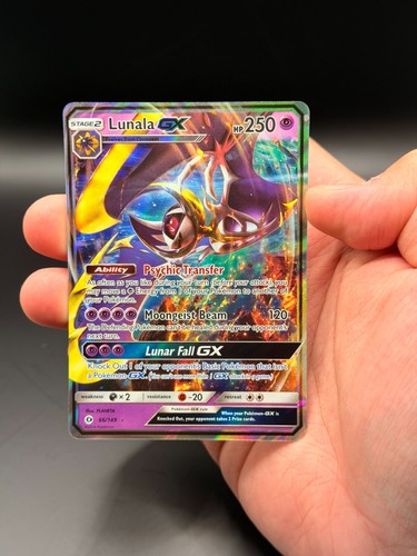 2017 Pokemon Sun & Moon Base Set En Ultra Rare #66/149 Lunala GX *NM*