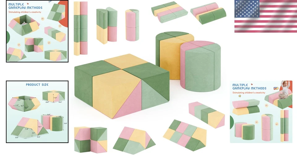 Foam Blocks Set for Kids, Transformable Playset - Image 2 of 4