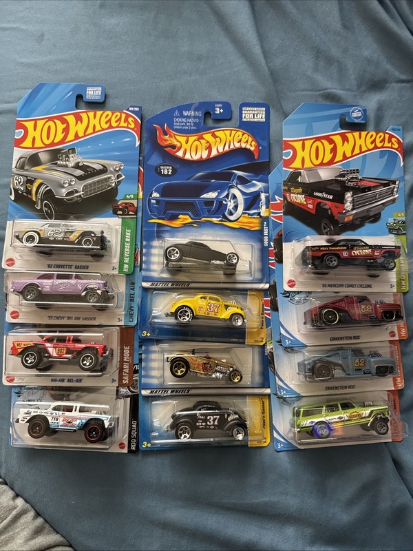 BEL AIRS n ROADSTERS n GASSERS OH MY Hot Wheels Lot Vintage Classic Rare 🔥