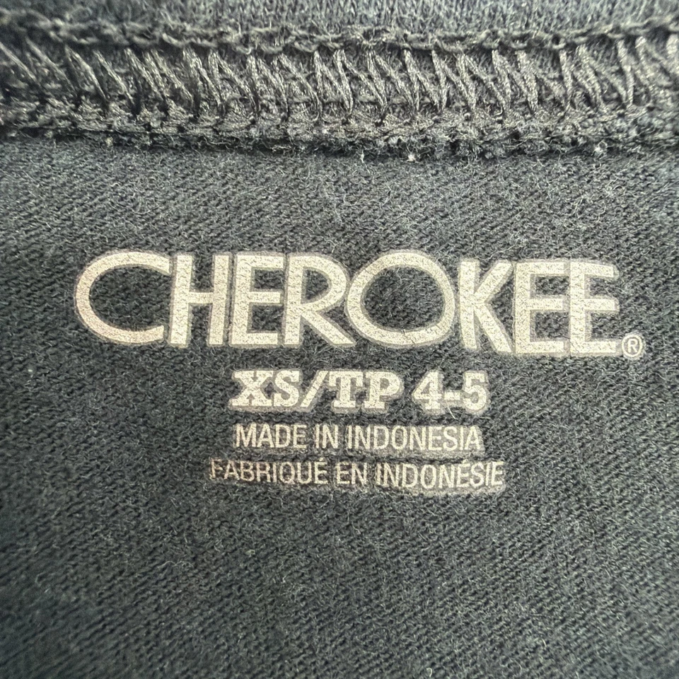 Cherokee Long Sleeve T-shirt Girls XS 4-5Y Black Graphic Print Sequin.#39570 - Image 3 of 4