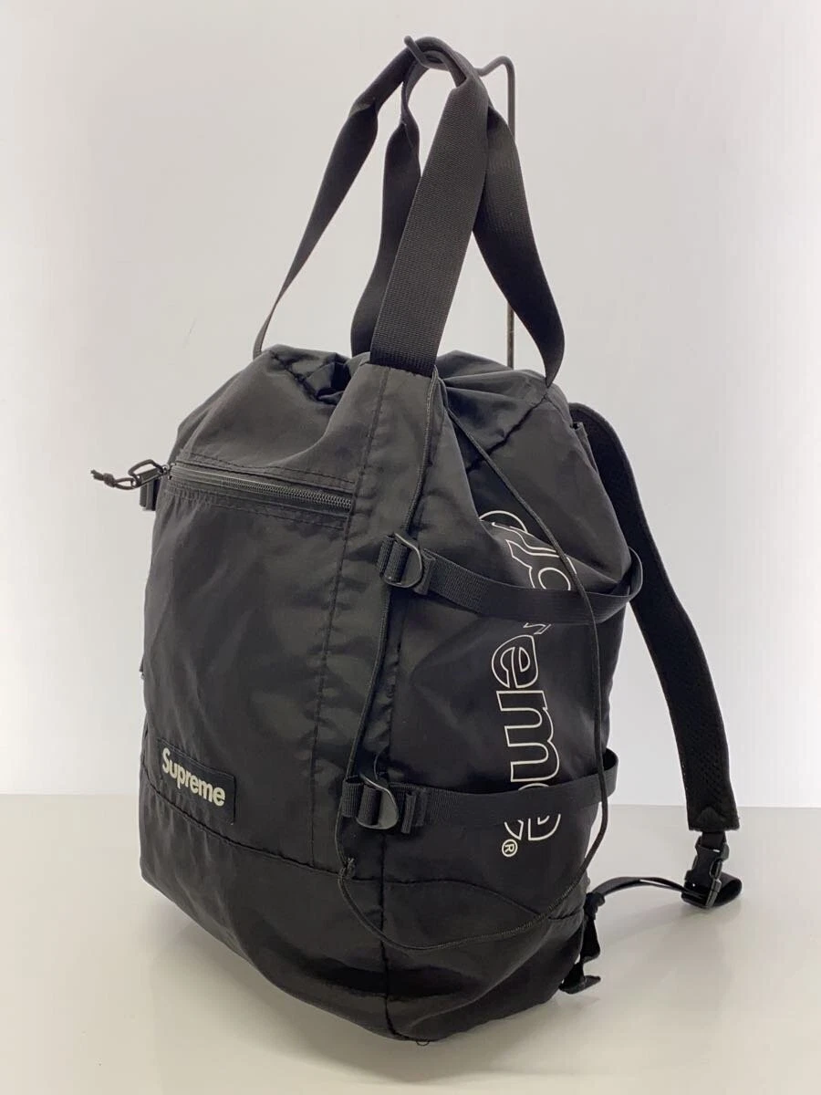Supreme 19Ss/Sac à dos fourre tout/Sac à dos/noir/plain