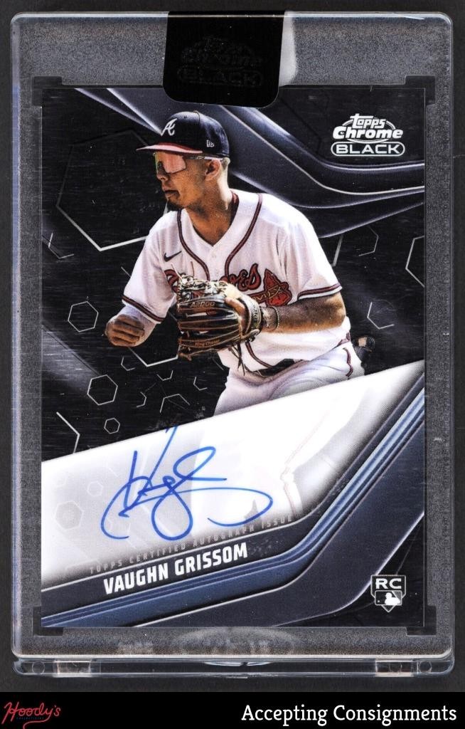 2023 Topps Chrome Black Autographs #CBAVG Vaughn Grissom RC ROOKIE AUTO Braves