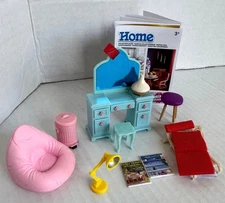 Mini Brands Home Lot of 10 - Vanity Stool Arm Chair Bean Bag Trash Can Diffuser