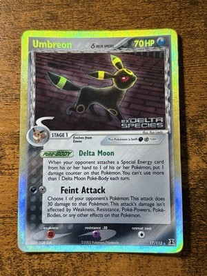 Umbreon Delta Species Stamped 17/113 Reverse Holo Pokemon Card
