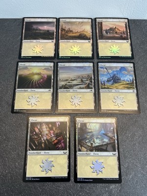 8 Karten Foil Land Ebene Magic The Gathering Deutsch Neuwertig