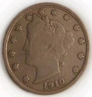 Photo of a 1910-P Liberty Nickel from an eBay listing that sold on Jul 19, 2026