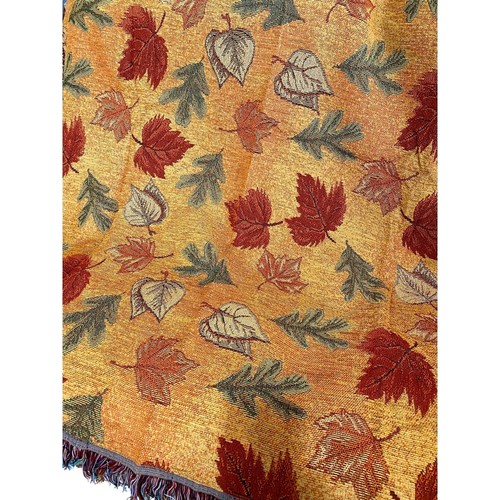 Coperta da lancio arazzo foglie autunnali gettata 50x60" NUOVA - Foto 7 di 9
