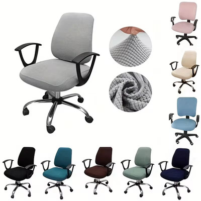 Büro Split Stuhl Abdeckung Stretch Computer Arbeit Schreibtisch Sitz Rotat Schutzhülle Bezüge.