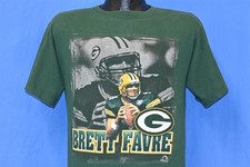 vintage 90s BRETT FAVRE GREEN BAY PACKERS NFL FOOTBALL GREEN t-shirt YOUTH L