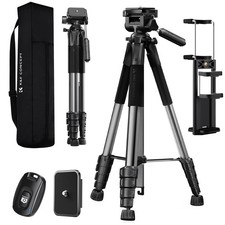 Tripod, 75" Lightweight Portable Travel Outdoor DSLR Tripods for Video Record...