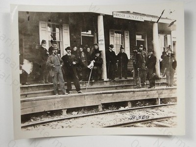 Hannover Junction US Railroad Station Platform c1860s Photo c20th Print