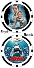****JAWS**** 50th ANNIVERSARY  - COMMEMORATIVE POKER CHIP 50th ANNIVERSARY!!
