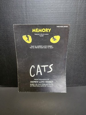 Memory from Cats Andrew Lloyd Webber Piano/Vocal/Guitar Sheet Music 1981 Nunn