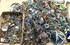 16 Lbs+ HUGE Vintage Costume to Fashion Jewelry lot Necklace Chain UNSORTED
