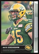 2015 Upper Deck CFL Nate Coehoorn #12 Edmonton Eskimos