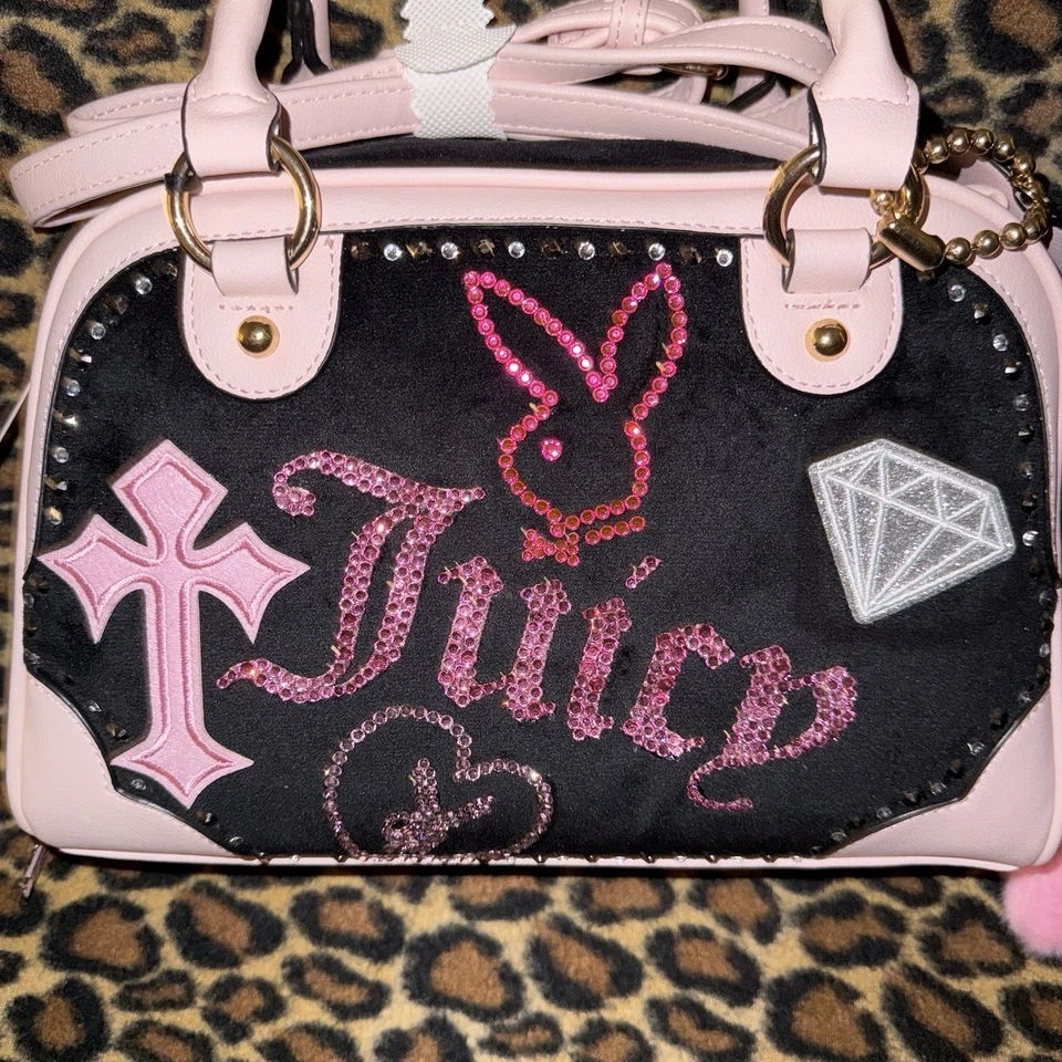 NWT Custom Juicy Couture x Playboy Bunny Collab Bowler Bag 1 Of 1 Free Bag Charm - Image 2 of 4