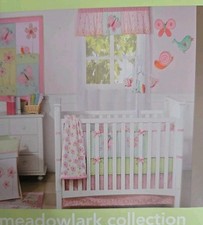 Carters Nursery Window Valance Pink Butterfly Floral