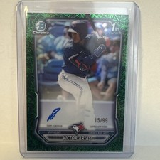 2026 Bowman Chrome Prospect Victor Arias Blue Jays Auto Green Grass 15/99