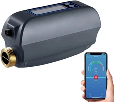 Tuya Smart WiFi WaterValve Shutoff Water Flow Meter Built in Rechargable Battery