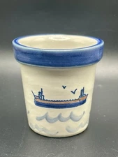 Rare Louisville Stoneware Captain Spicer Planter Flower Pot Small