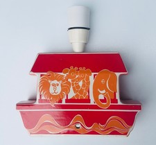 Rare Carlton Ware Noahs Ark Red & Orange Lamp Base - Similar to Money Box 1970s