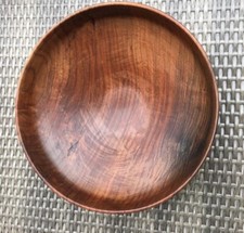 Turned Wood Pedestal Bowl WALNUT 12  Wide 4 1/2  Tall Signed G.Dame 9-94