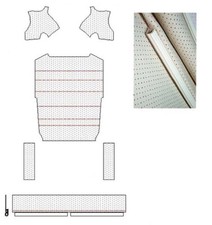 For Vw Beetle 1300-1303 Perforated Headliner Cream Color Perfect Fitment