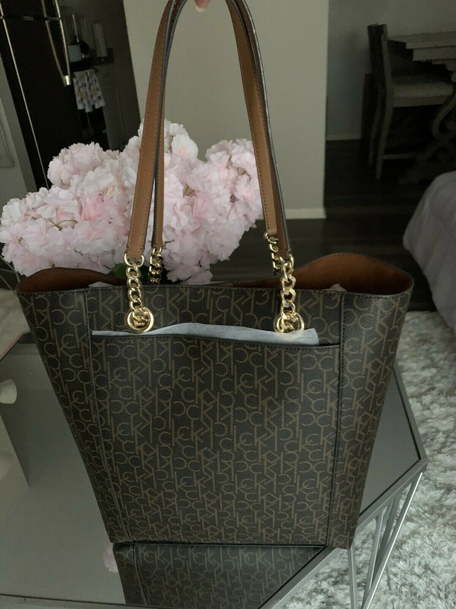 Calvin Klein Monogram East/West Tote SKU: 9071120 