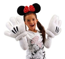 Walt Disney Minnie Mouse Ears and Gloves Licensed Costume Accessory NEW UNUSED