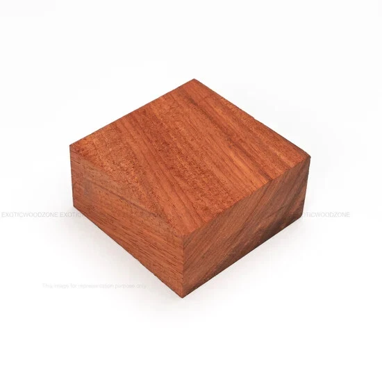EXOTIC WOOD ZONE African Padauk Bowl 8x 8x 2- Woodturning Square Carving Blank- Free US Shipping