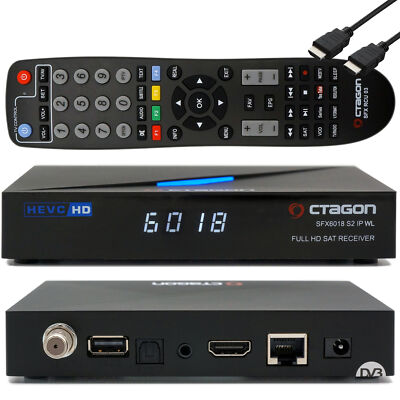  OCTAGON SFX6018 S2+IP WL H.265 HEVC 1x DVB-S2 HD E2 Linux Smart Receiver Wlan 