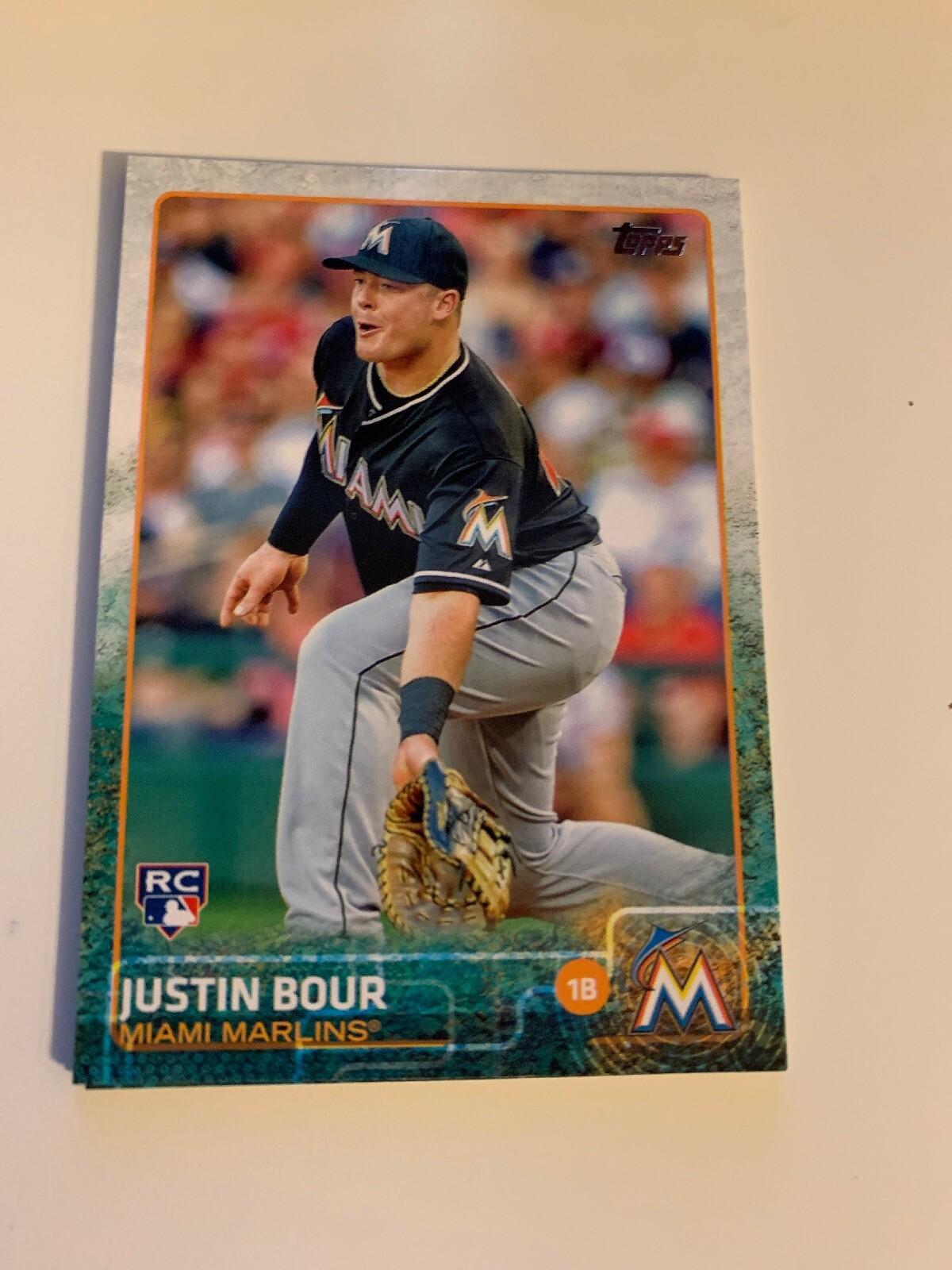 2015 Topps Update #US35 Justin Bour RC Rookie Miami Marlins