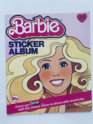 Barbie 1983, komplette Sammlung mit 216 Sticker Album Made by Panini