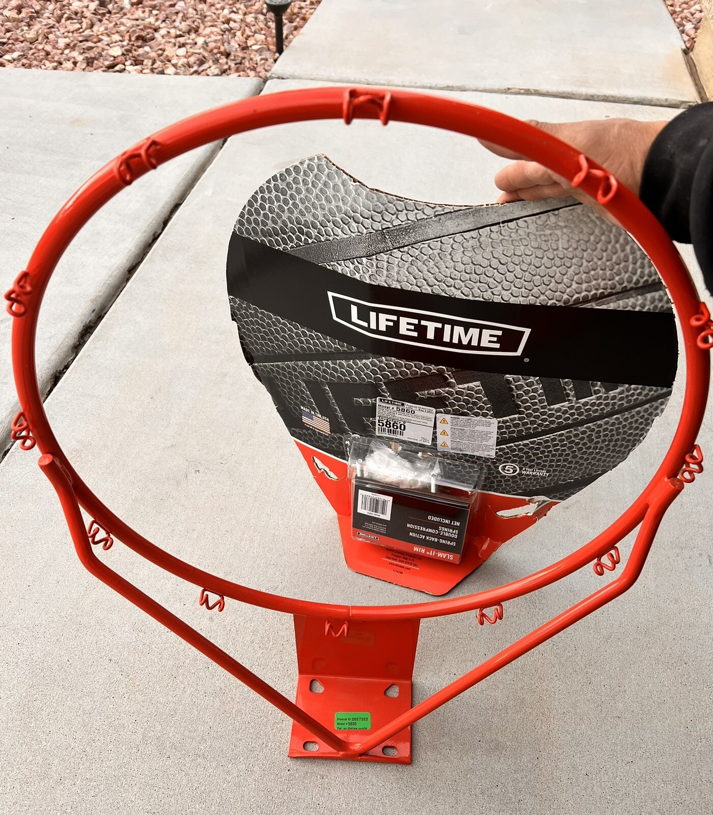 Lifetime Slam-It Basketball Rim, 18", Model 5860