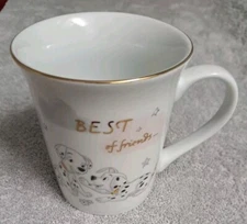 Disney 101 Dalmatians Best of Friends Mug White Grey Gold Zrike Brands R Squared
