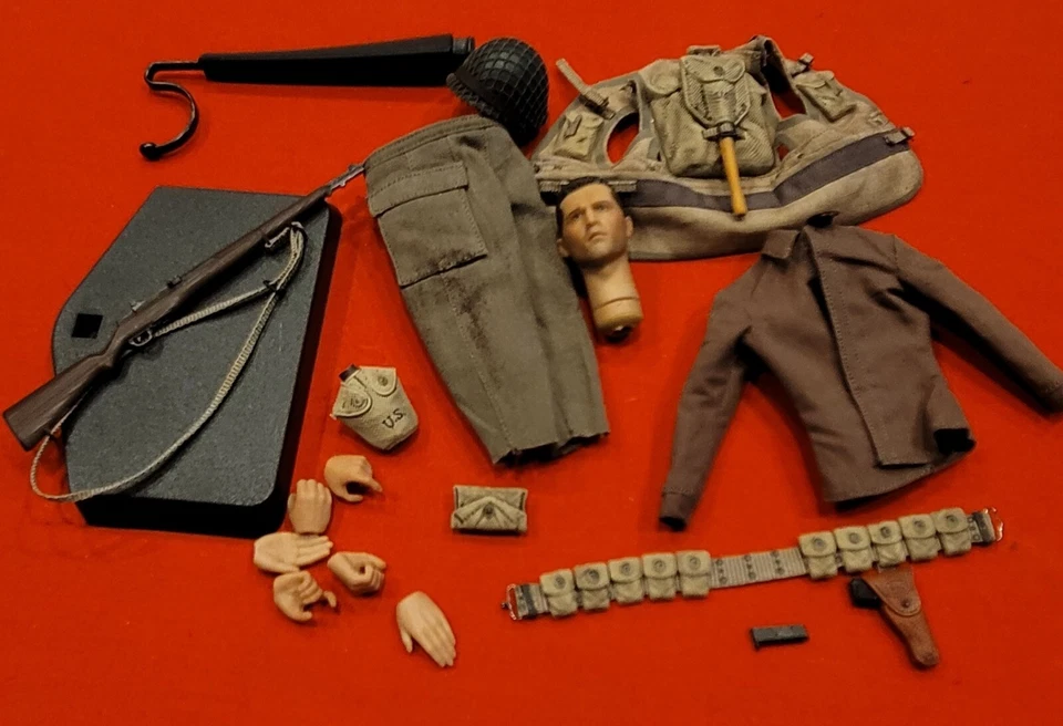 1/12  WWII US Rescue Team JACKSON INVASION VEST,HEAD SUPER LOT from POP TOYS - image 2 of 4