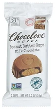 Chocolove Peanut Butter Cups Milk Chocolate 1.2 Oz Pack Of 4