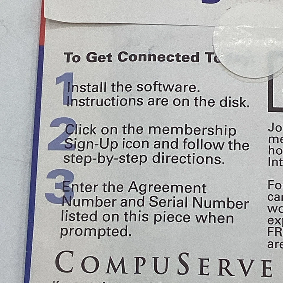 VERSIEGELT 1997 CompuServe Internet Software CD-ROM mit personalisierbarer Homepage - Bild 3 von 4