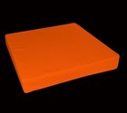 la02t Bright Orange High Quality Cotton Canvas 3D Box Seat Cushion Cover Custom