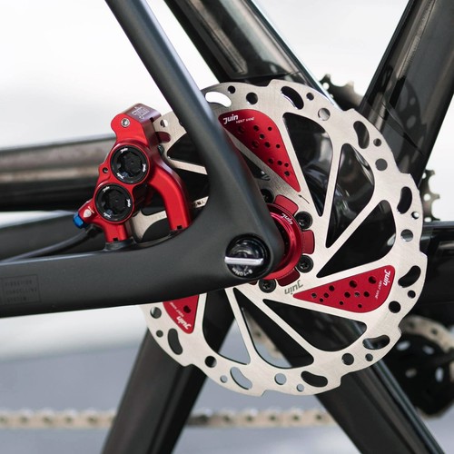 Juin Tech ETF Rennrad Cyclocross eBike Fahrrad 4-Kolben Hydraulischer Bremssattel Set - Bild 13 von 92