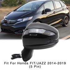 5 Pin Side Mirror for Honda Fit Jazz 14-19 Electric w Turn Lamp Passenger Left