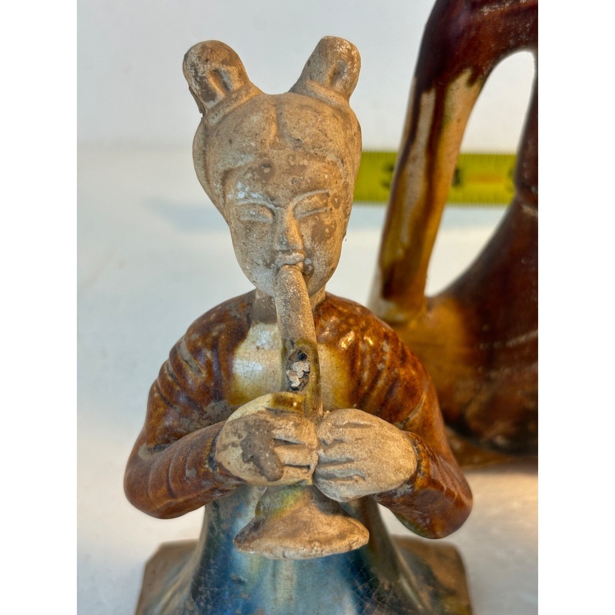 3 Antique Chinese Sancai Glazed Pottery figurines Tang Dynasty | eBay