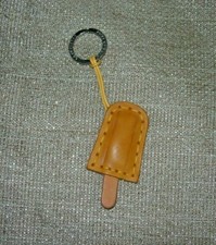 GELATO GHIACCIOLO A PORTACHIAVI ARTIGIANALE IN CUOIO LA CUOIERIA FATTO A MANO