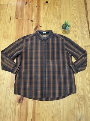 C.E. Schmidt Mens XXL Long Sleeve Plaid Button Down Work Casual Shirt