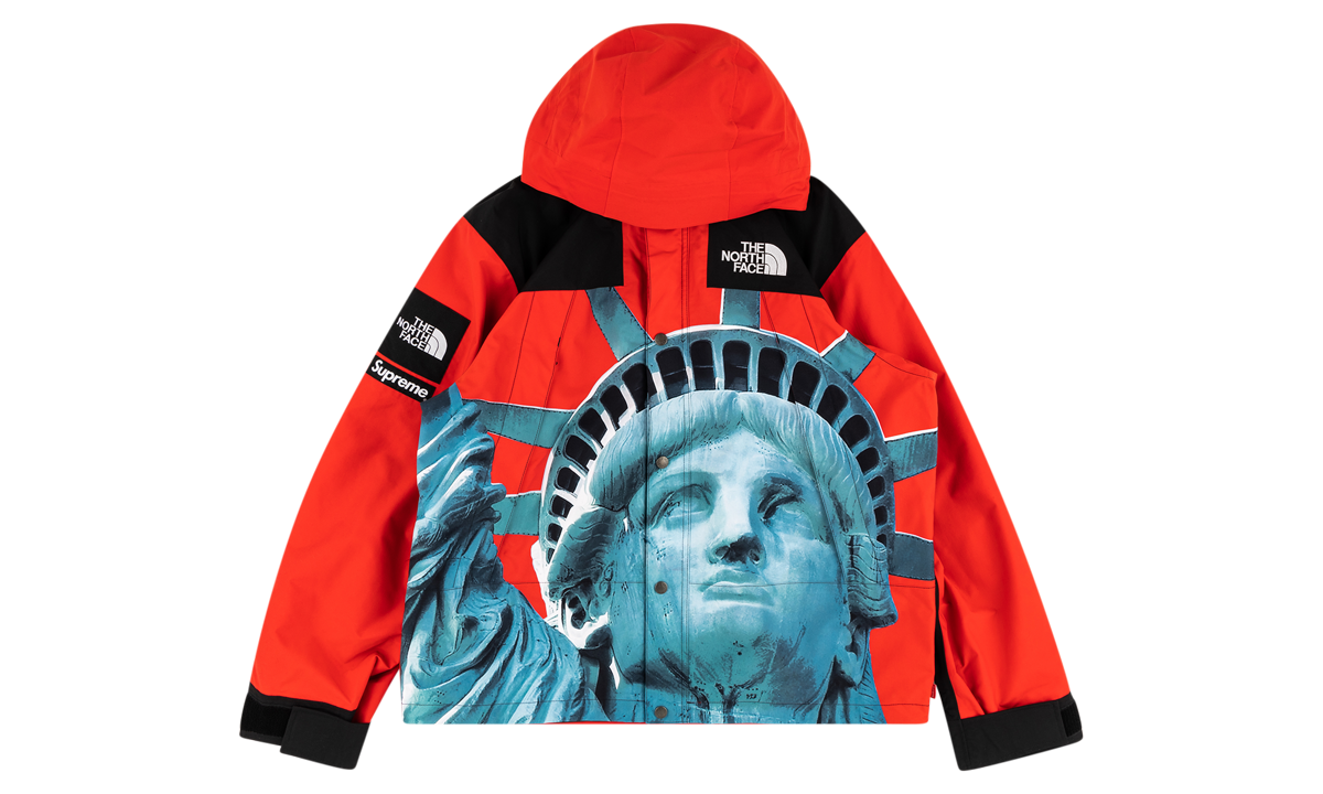 DS New Supreme TNF North Face Mountain Jacket FW 19 Statue of Liberty Red L