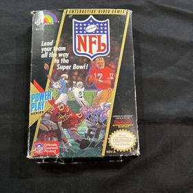 Nintendo NES Game: NFL Football. Cart, Box, Manual in Protective Case As Pics 🤪