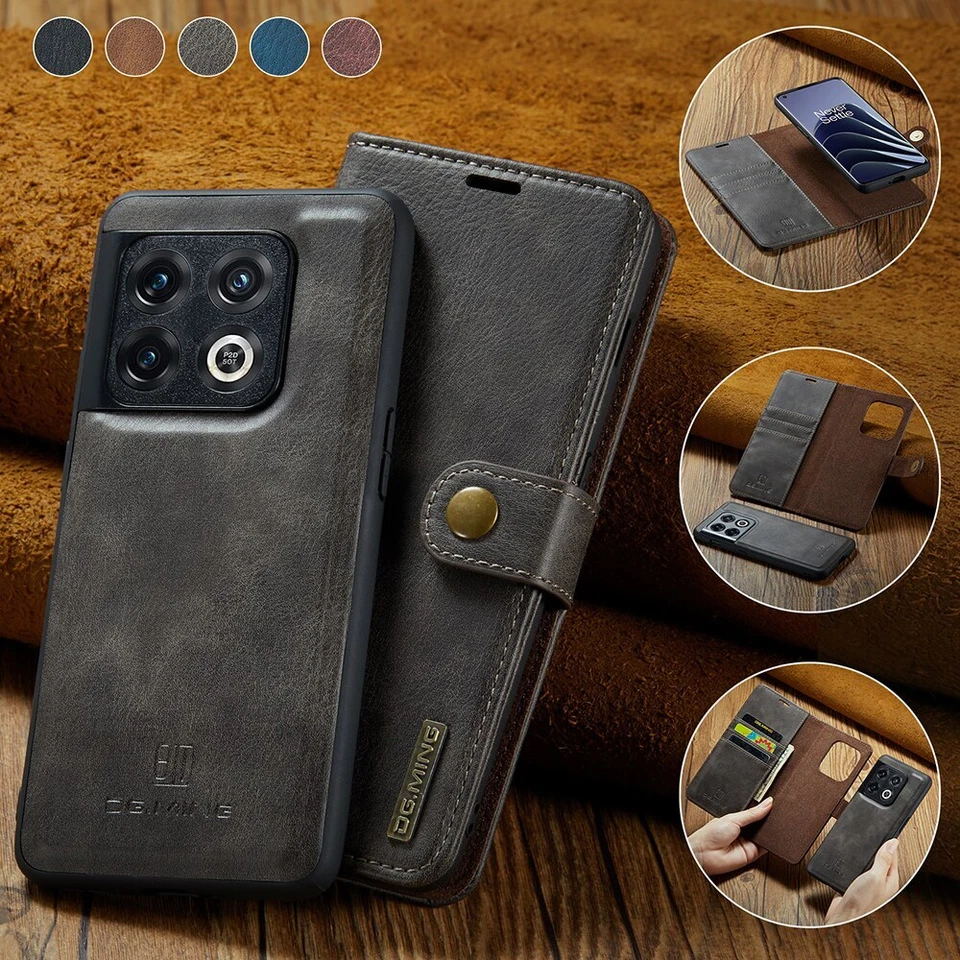 DG.Ming Magnetic Leather Wallet Flip Case For OnePlus 11 10 Pro Slots Split Case - Image 2 of 4