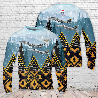 US Grumman F-14 Tomcat Christmas AOP Sweater Unisex S5XL Gift Xmas