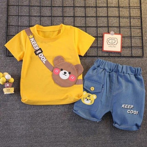 Summer Baby Boys Girls Clothing Sets Cartoon Cotton T-shirt + Shorts 2pcs Suits - Picture 19 of 19